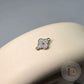 Sterling Silver Crystal Clover Connector