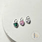 Sterling Silver Crystal Heart Pendant Charm