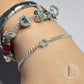 Sterling Silver Crystal Hollow Heart Connector