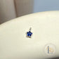 Sterling Silver Crystal Star Pendant Charm Blue