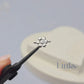 Sterling Silver Cubic Zirconia Flower Connector