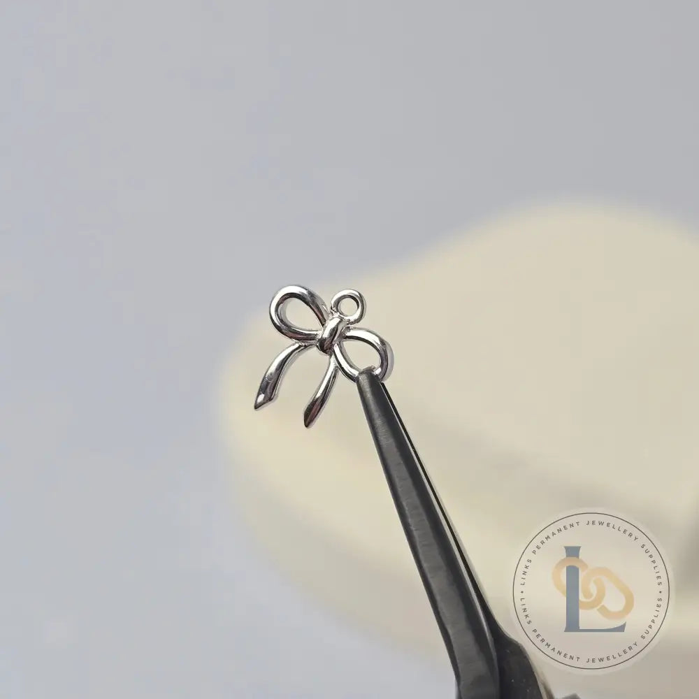 Sterling Silver Dainty Bow Charm