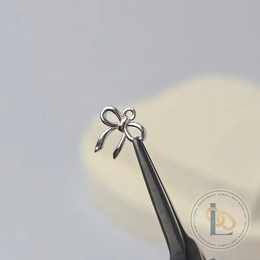 Sterling Silver Dainty Bow Charm