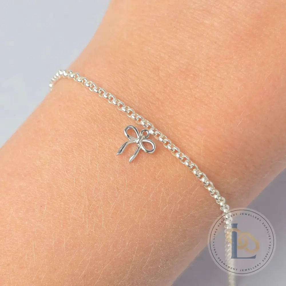 Sterling Silver Dainty Bow Charm