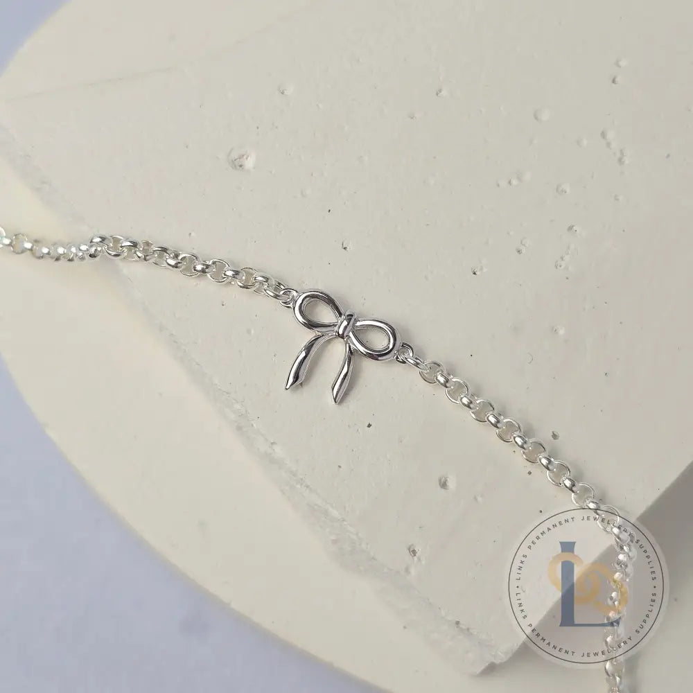 Sterling Silver Dainty Bow Connector