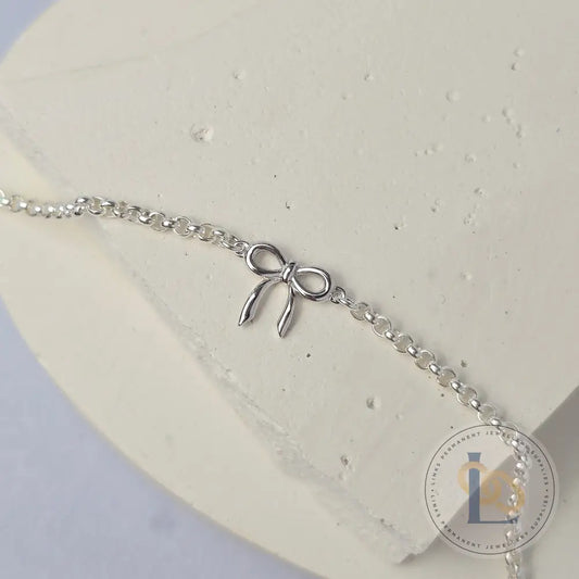Sterling Silver Dainty Bow Connector