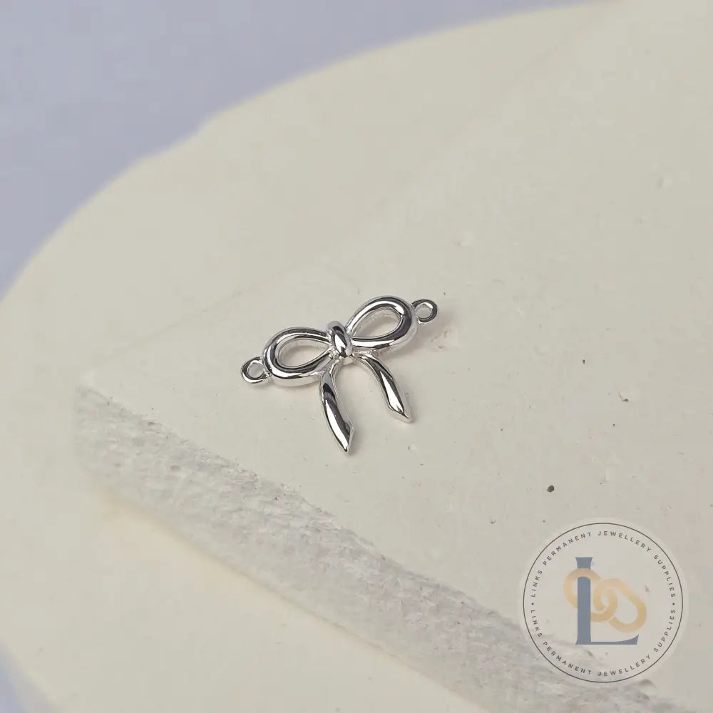 Sterling Silver Dainty Bow Connector