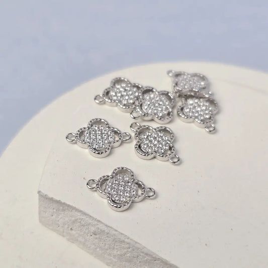 Sterling Silver Double Clover Connector