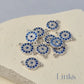 Sterling Silver Round Crystal Evil Eye Connector