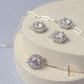 Sterling Silver Round Halo CZ Connector Connector Charms