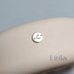 Sterling Silver Round Initial Connector Charm - Links Permanent Jewellery Supplies