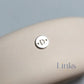 Sterling Silver Round Initial Connector Charm - Links Permanent Jewellery Supplies