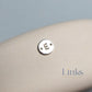 Sterling Silver Round Initial Connector Charm - Links Permanent Jewellery Supplies