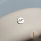 Sterling Silver Round Initial Connector Charm - Links Permanent Jewellery Supplies