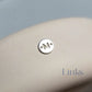 Sterling Silver Round Initial Connector Charm - Links Permanent Jewellery Supplies