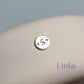 Sterling Silver Round Initial Connector Charm - Links Permanent Jewellery Supplies