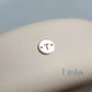 Sterling Silver Round Initial Connector Charm - Links Permanent Jewellery Supplies