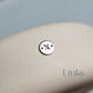 Sterling Silver Round Initial Connector Charm - Links Permanent Jewellery Supplies