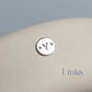 Sterling Silver Round Initial Connector Charm - Links Permanent Jewellery Supplies