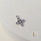 Sterling Silver Star Petal CZ Pendant Charm Charms