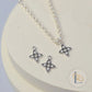 Sterling Silver Star Petal CZ Pendant Charm Charms