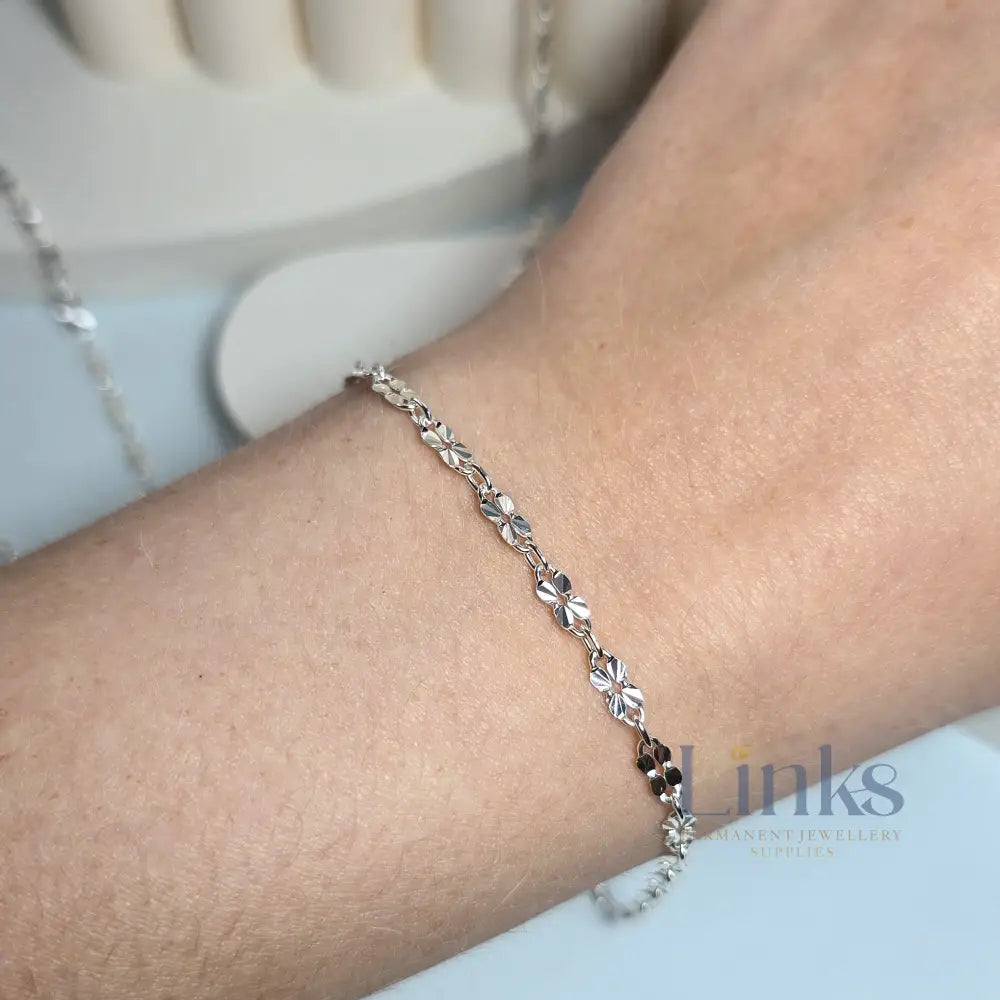 Sterling Silver Sunburst Chain - Links Permanent Jewellery Supplies