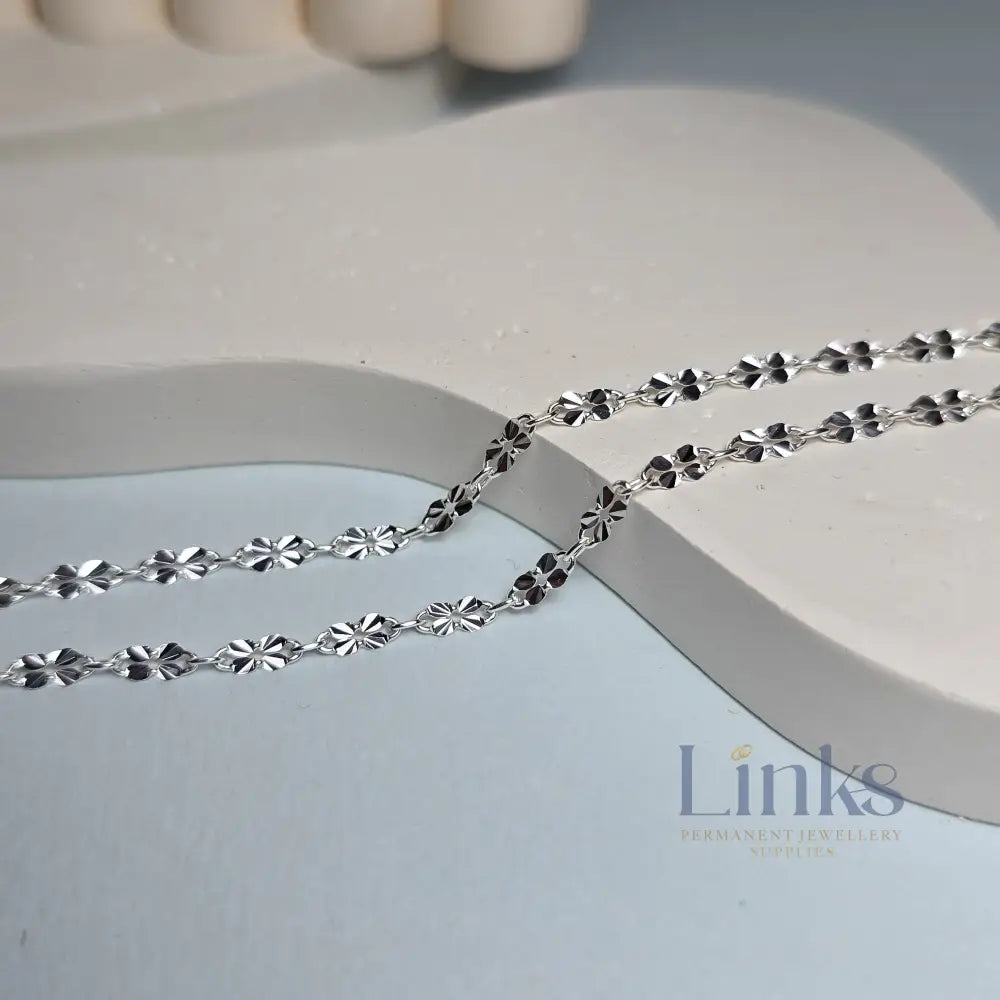 Sterling Silver Sunburst Chain - Links Permanent Jewellery Supplies