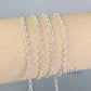 Textured Oval Cable Chain - 14K Gold Filled & 925 Sterling Silver 925 Sterling Silver 2.6mm / 1 Meter